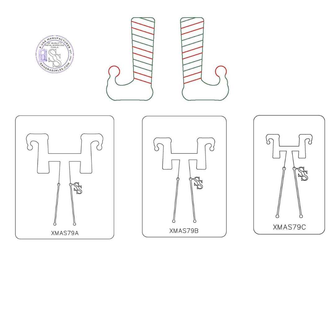 PANCAKE DIE XMAS79 ELF SHOES LEFT & RIGHT